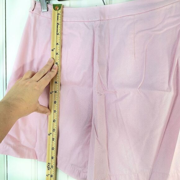 Ann Taylor Pink 100% Cotton High Waisted Shorts Sz 10 - Picture 8 of 9